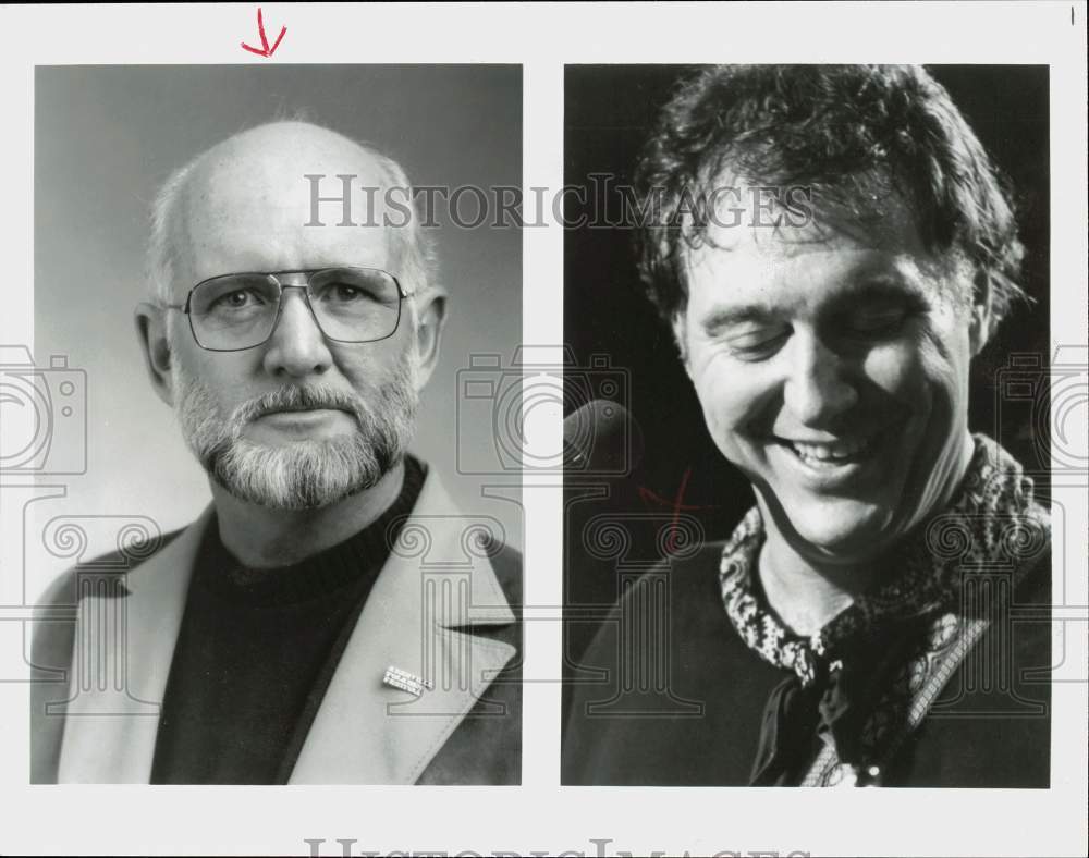 1984 Press Photo Jerry Jeff Walker &amp; Rod Kennedy of Celebrate Austin Festival - Historic Images