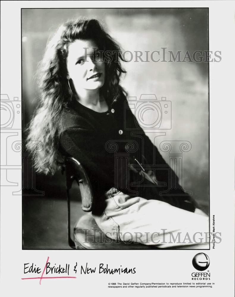 1988 Press Photo Singer Edie Brickell of Edie Brickell &amp; New Bohemians- Historic Images