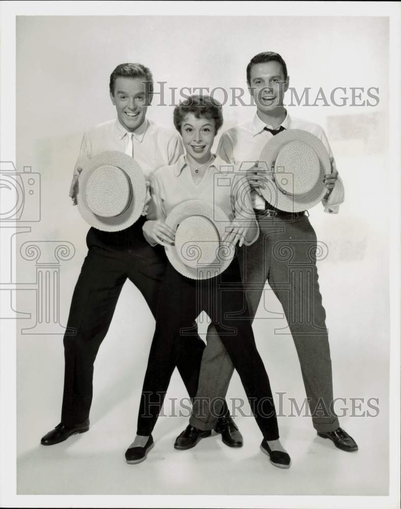 1959 Press Photo Dancers Marge &amp; Gower Champion, Louis Jourdan on &quot;Star Parade&quot;- Historic Images