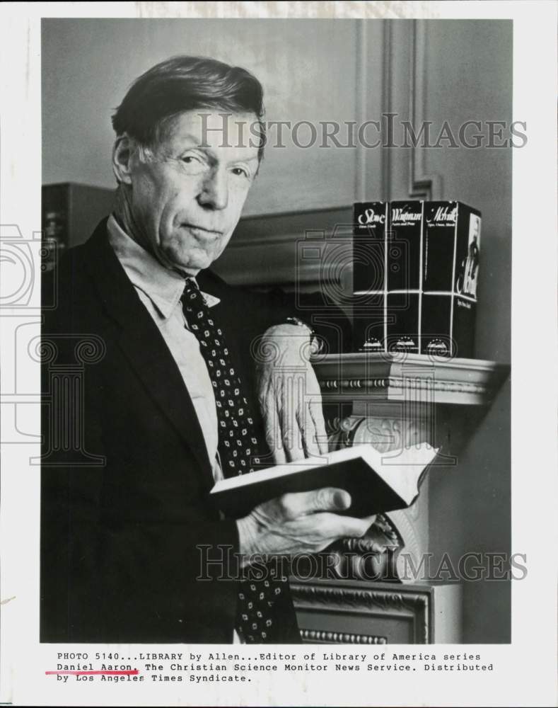 Press Photo Library of America Series Editor Daniel Aaron - hpp12284- Historic Images