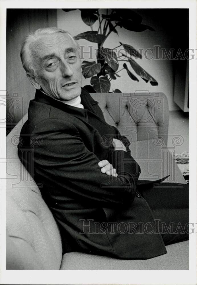 1973 Press Photo Jacques Cousteau, French oceanographer, author and photographer- Historic Images