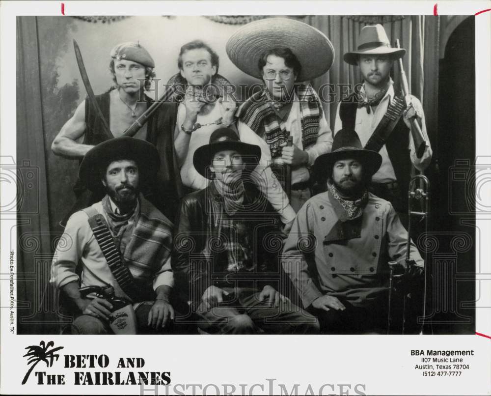 1991 Press Photo Members of Beto and the Fairlanes, Latin pop and salsa band. - Historic Images