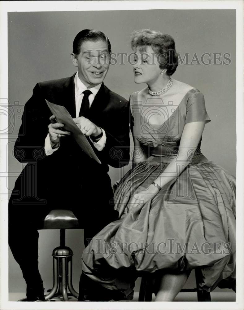 1959 Press Photo Jo Stafford &amp; Milton Berle on &quot;Kraft Music Hall&quot; - hpp16485- Historic Images