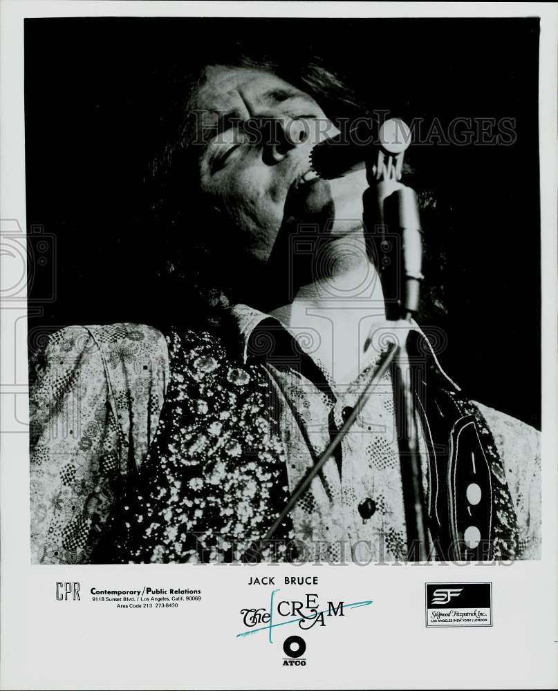 1968 Press Photo Musician Jack Bruce, &quot;The Cream&quot; - hpp24541- Historic Images