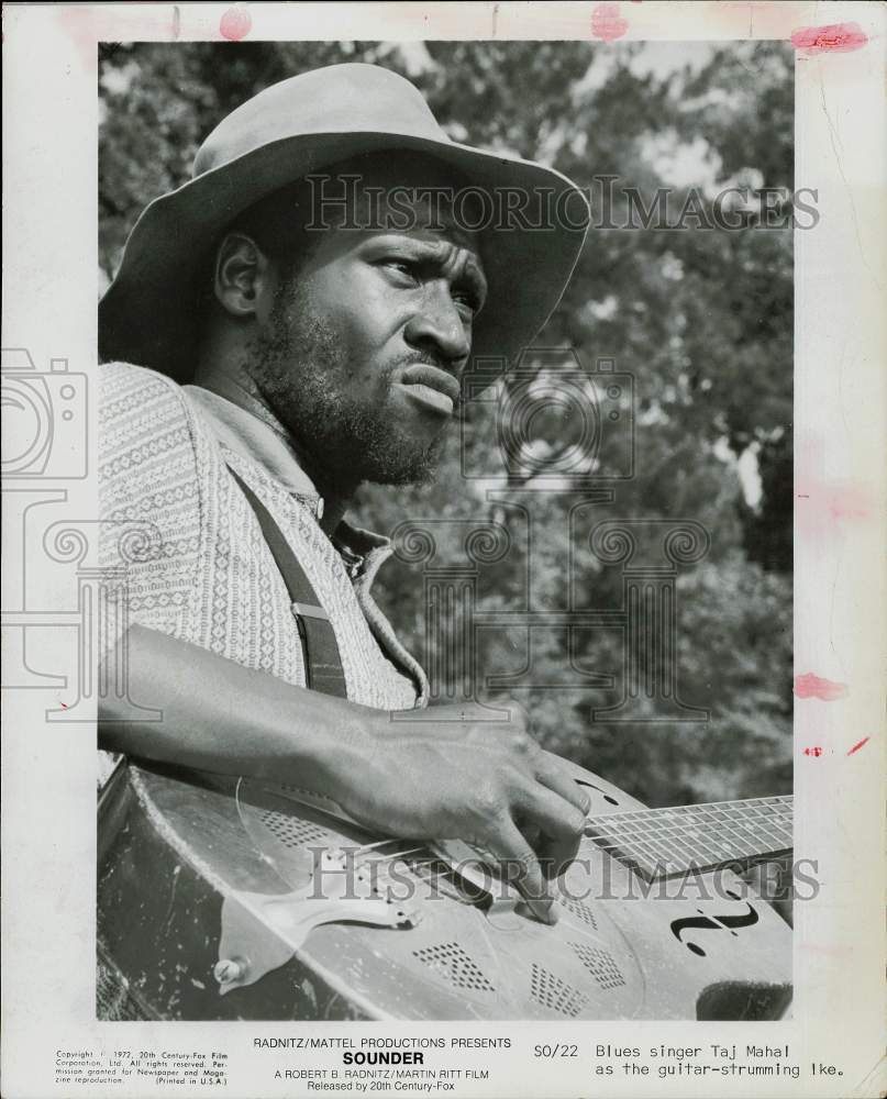 1972 Press Photo Singer Taj Mahal in &quot;Sounder&quot; Movie - hpp24704- Historic Images