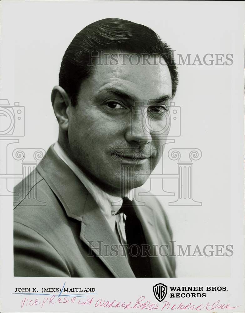 1969 Press Photo John K. "Mike" Maitland, Vice President of Warner Bros.- Historic Images