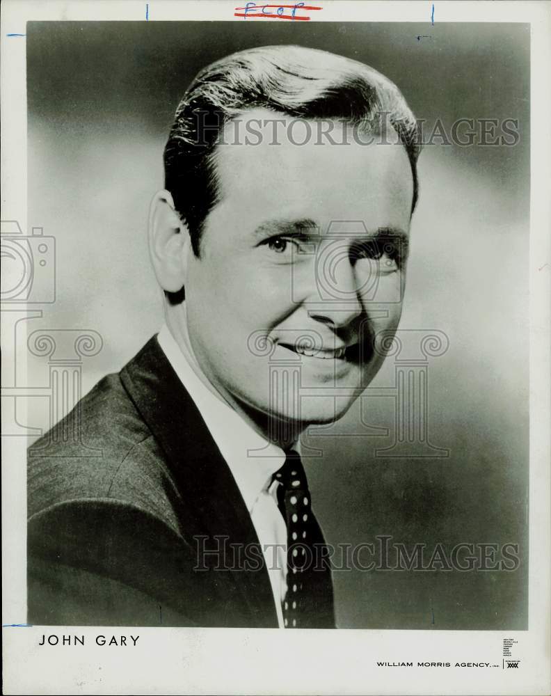 1966 Press Photo Singer John Gary - hpp25834- Historic Images