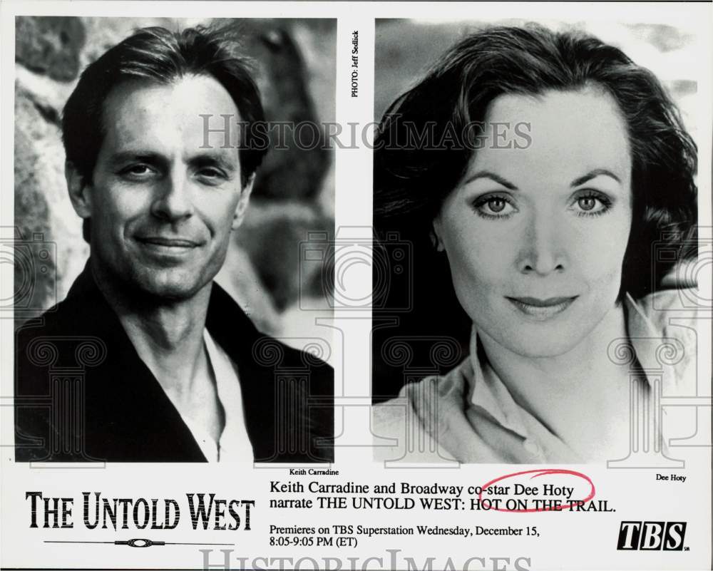 Press Photo Keith Carradine & Dee Hoty, Narrators of "The Untold West"- Historic Images