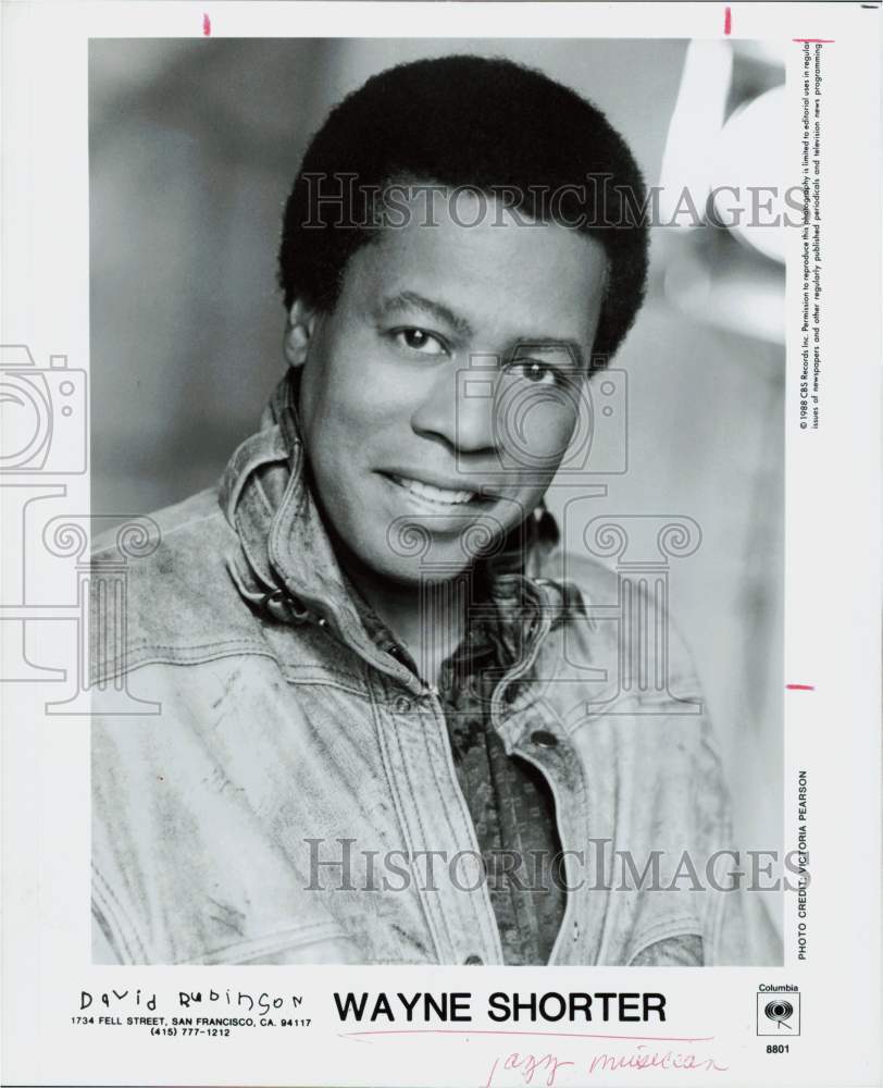 1988 Press Photo Jazz Musician Wayne Shorter - hpp27754- Historic Images