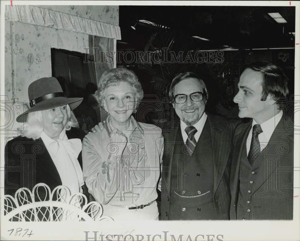 1978 Press Photo Fran Gilbert, Mary Martin, Joe Gilbert, Walter Aymen- Historic Images