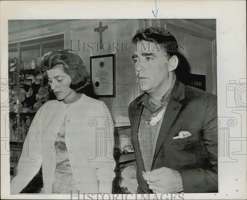 1961 Press Photo Actor Peter Lawford &amp; Wife Patricia in West Palm Beach- Historic Images