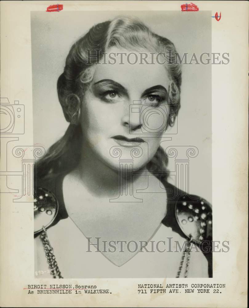 1983 Press Photo Birgit Nilsson, Soprano, as Bruennhilde in &quot;Walkuere&quot;- Historic Images