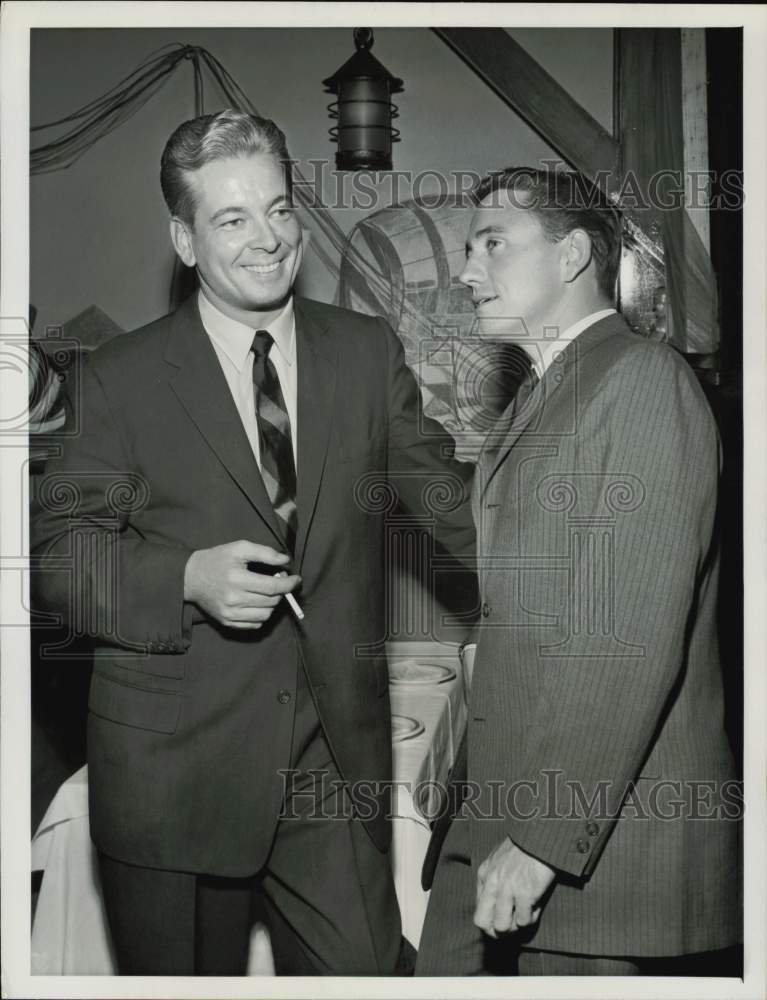 Press Photo CBS Game Show Hosts Bill Nimmo &amp; Merv Griffin - hpp30144- Historic Images