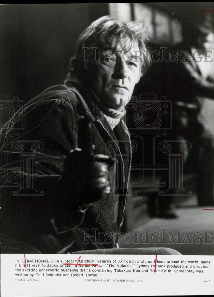 1975 Press Photo Actor Robert Mitchum in &quot;Yakuza&quot; - hpp30456- Historic Images