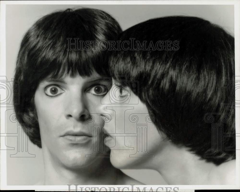 1977 Press Photo Robert Shields, Lorene Yarnell in &quot;Shields and Yarnell&quot;- Historic Images