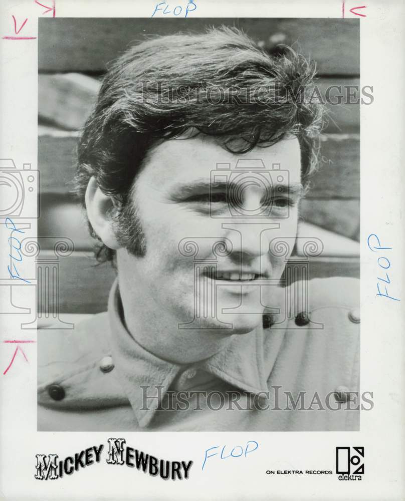 1972 Press Photo Songwriter Mickey Newbury - hpp34204- Historic Images