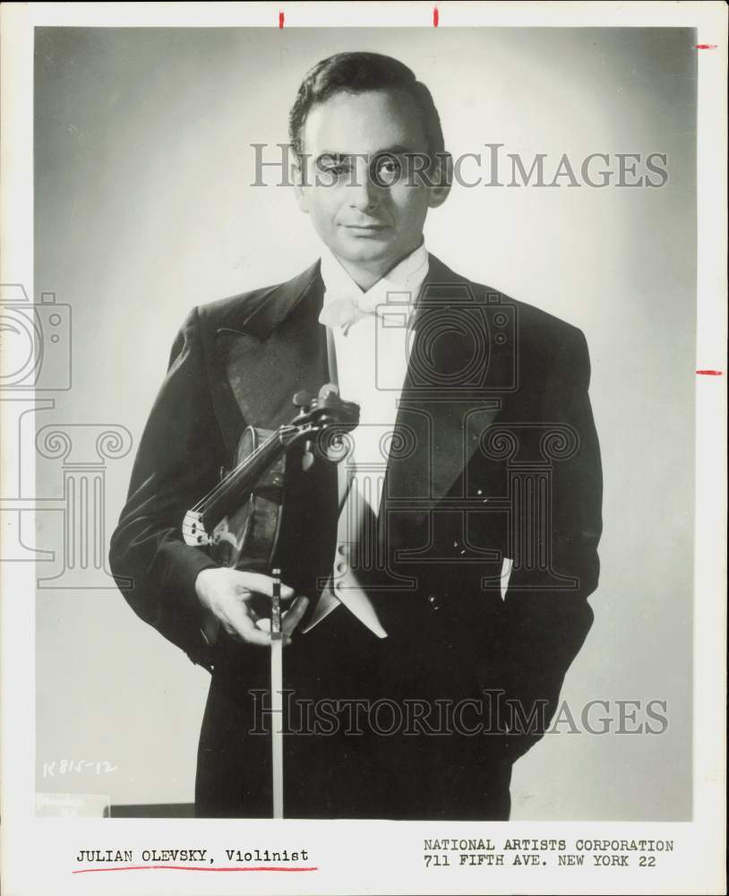 1958 Press Photo Julian Olevsky, Violinist - hpp35267- Historic Images