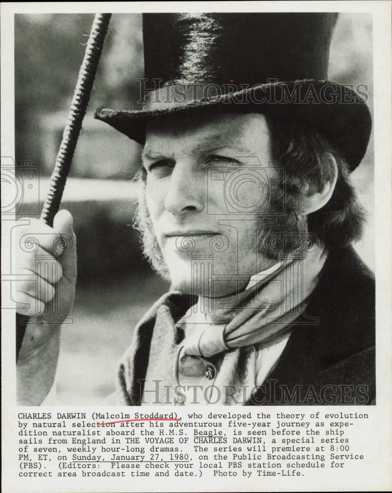 Press Photo Actor Malcolm Stoddard in &quot;The Voyage of Charles Darwin&quot; - hpp35500- Historic Images