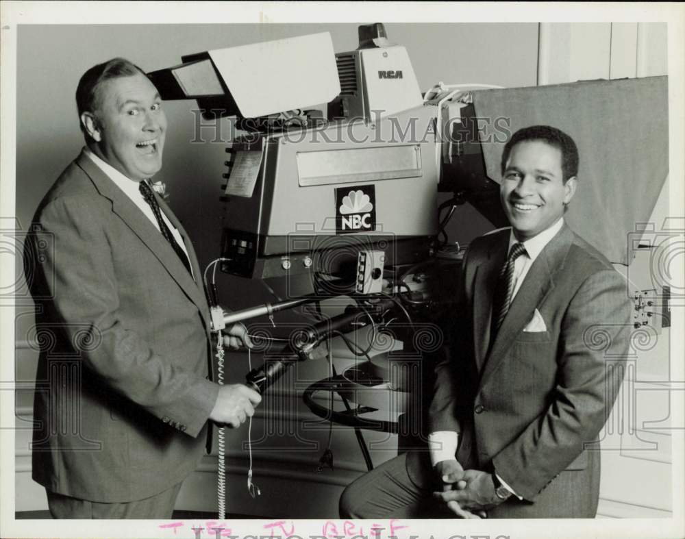 1986 Press Photo Bryant Gumbel &amp; Willard Scott of NBC News&#39; &quot;Today&quot; - hpp35697- Historic Images