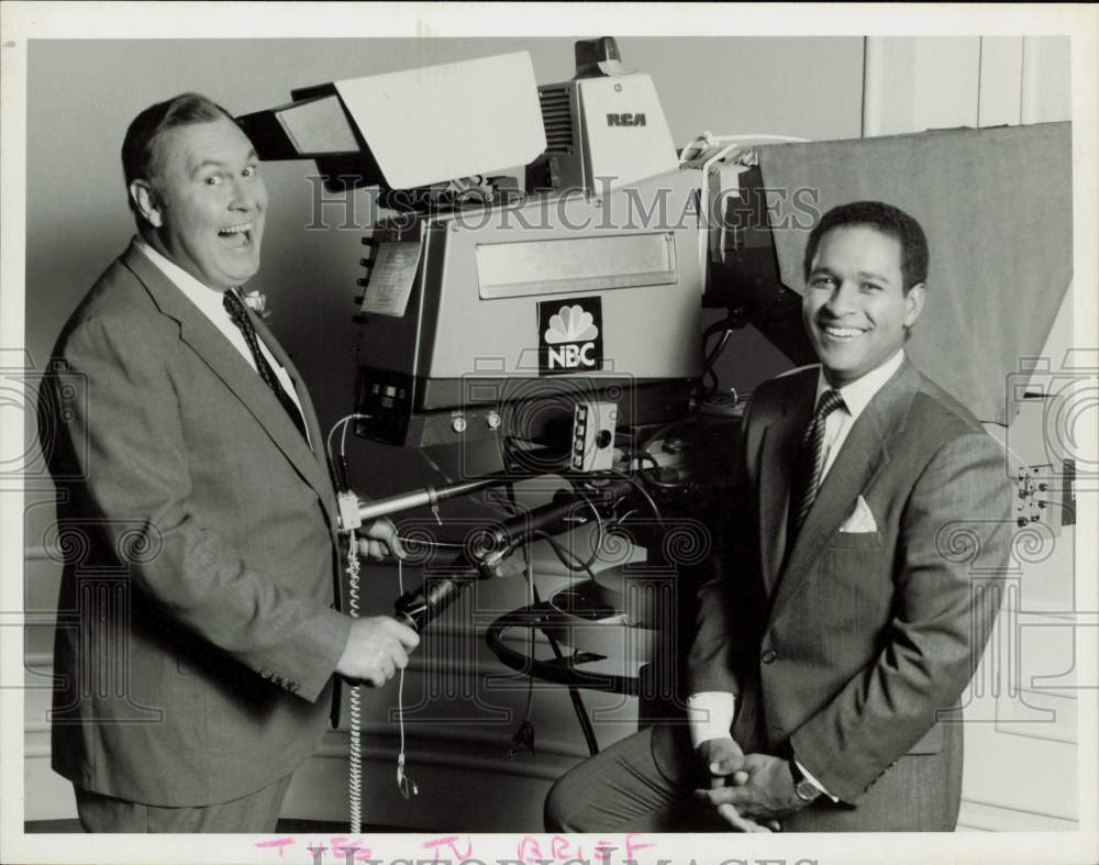 1986 Press Photo Bryant Gumbel & Willard Scott of NBC News' "Today" - hpp35697- Historic Images