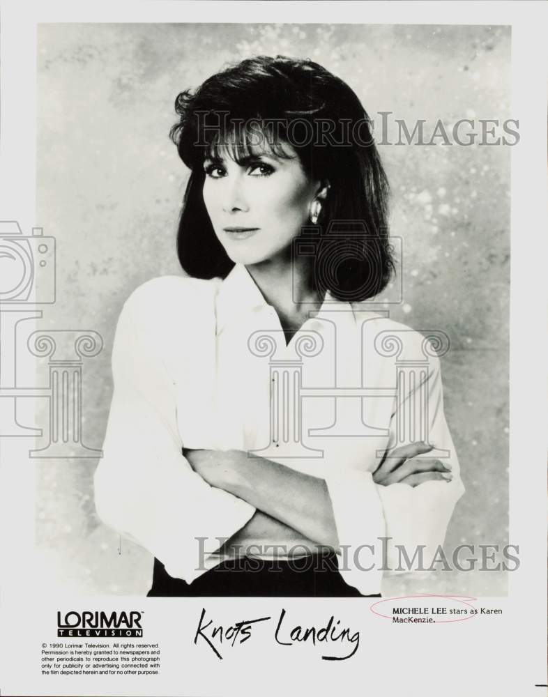 1990 Press Photo Michele Lee in a publicity still for &quot;Knots Landing.&quot;- Historic Images