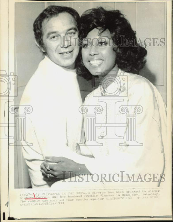 1973 Press Photo Singer Diahann Carroll & Husband Freddie Glusman - hp ...