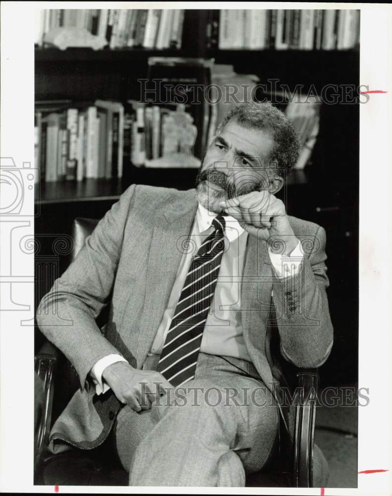 1988 Press Photo Ed Bradley, TV Newsman - hpp37775- Historic Images