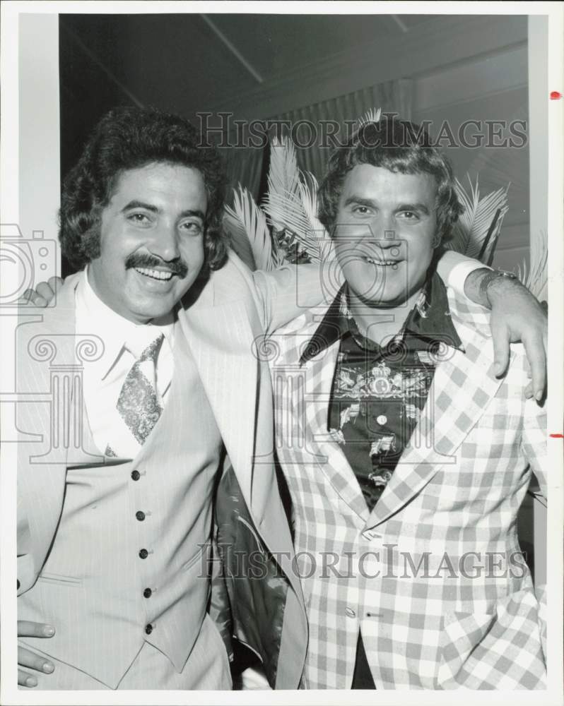 1976 Press Photo Theo Kalantzakas and Comedian Rich Little - hpp38046- Historic Images