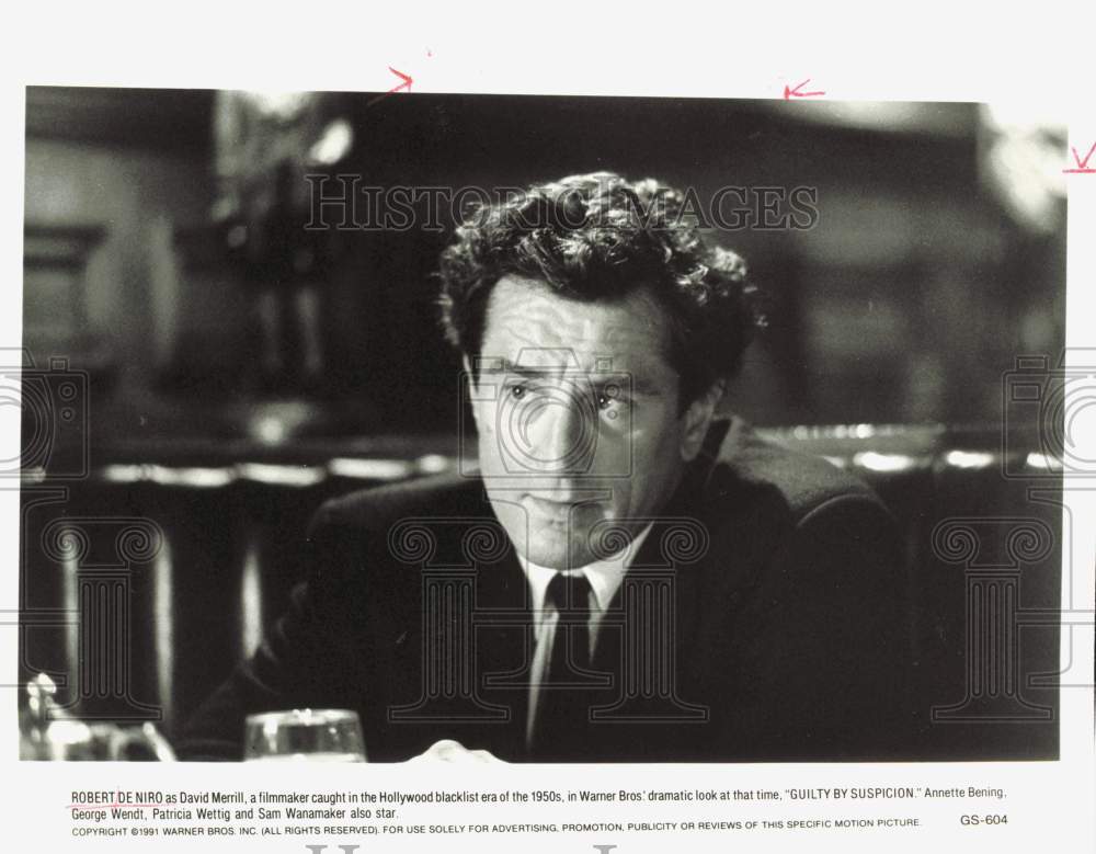 1991 Press Photo Actor Robert De Niro in &quot;Guilty by Suspicion&quot; - hpp39039- Historic Images