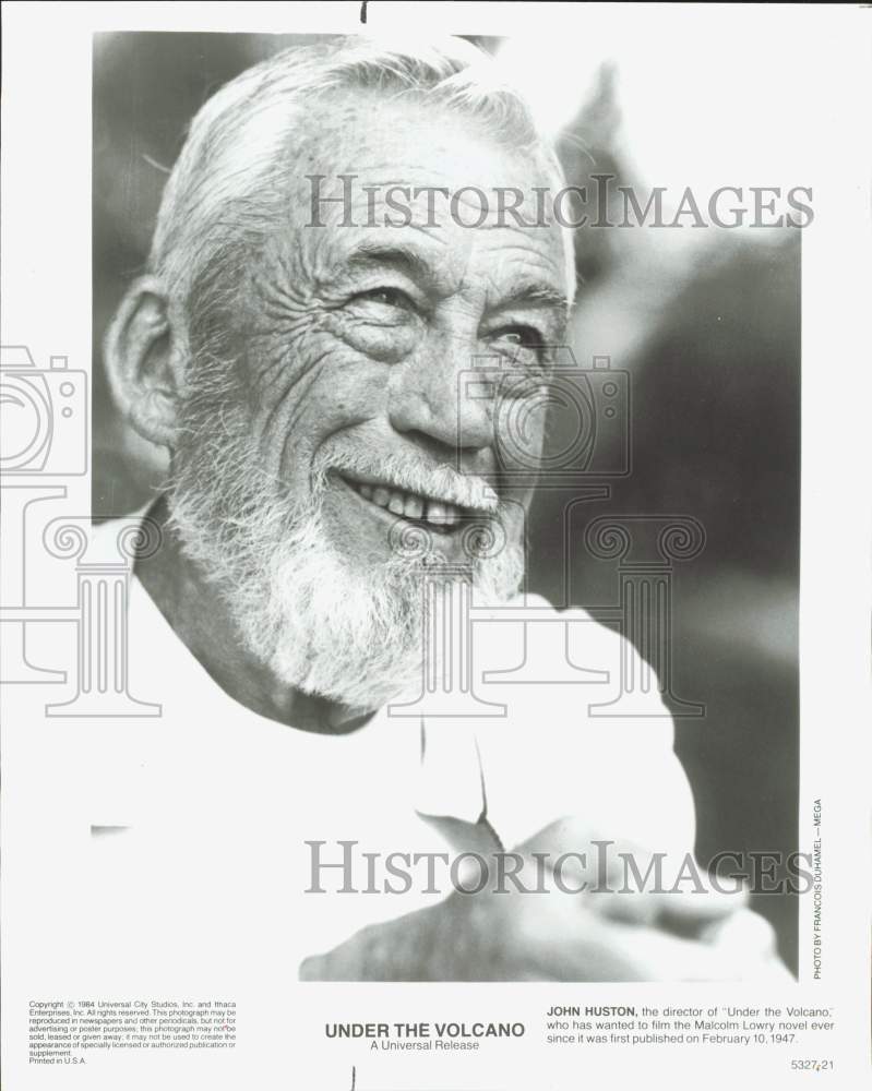 1984 Press Photo John Huston, Director of &quot;Under the Volcano&quot; - hpp39930- Historic Images