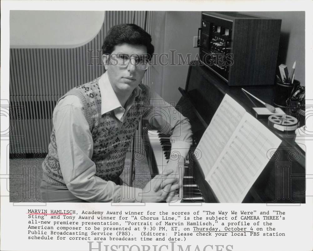 Press Photo Composer Marvin Hamlisch in &quot;Portrait of Marvin Hamlisch&quot;- Historic Images