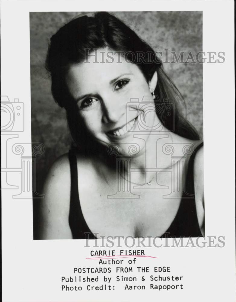 1988 Press Photo Carrie Fisher, Author of Postcards From The Edge - hpp40853- Historic Images