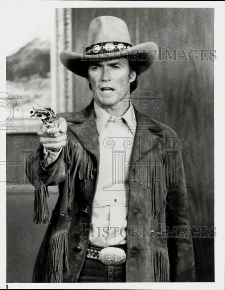 1986 Press Photo Actor Clint Eastwood in &quot;Bronco Billy&quot; - hpp41008- Historic Images