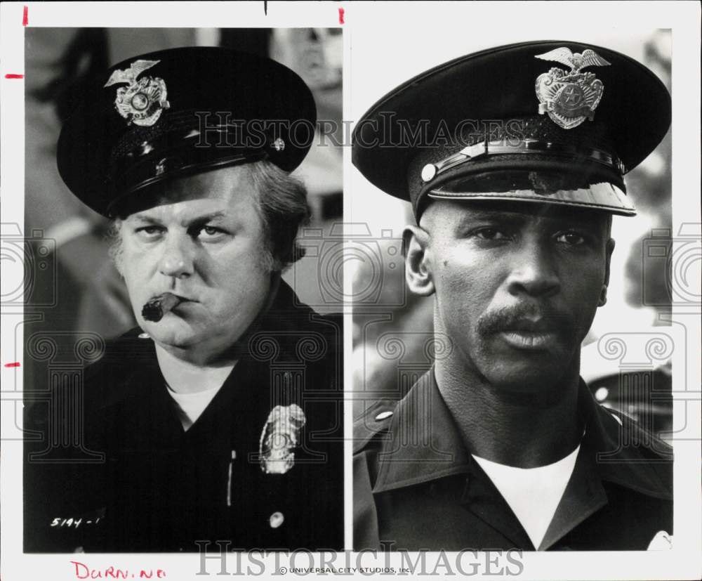 1977 Press Photo Actors Charles Durning &amp; Louis Gossett Jr. in &quot;Choirboys&quot;- Historic Images