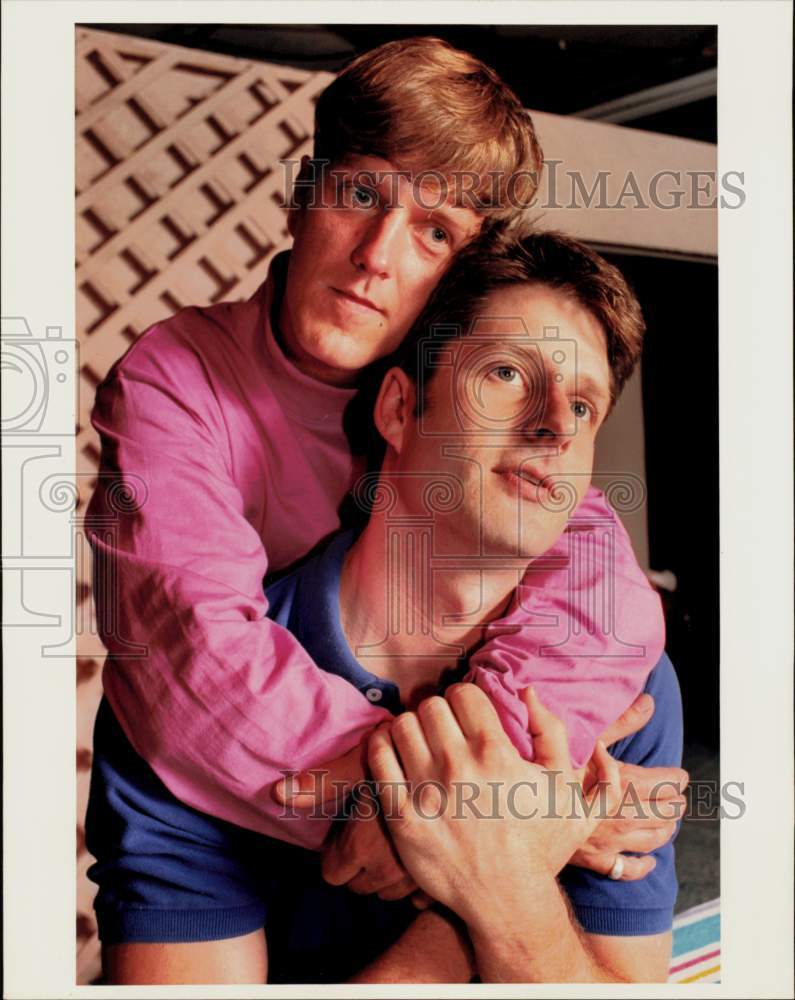 1991 Press Photo Michael Johnston &amp; Bob Merckel in &quot;Eastern Standard&quot; Play- Historic Images