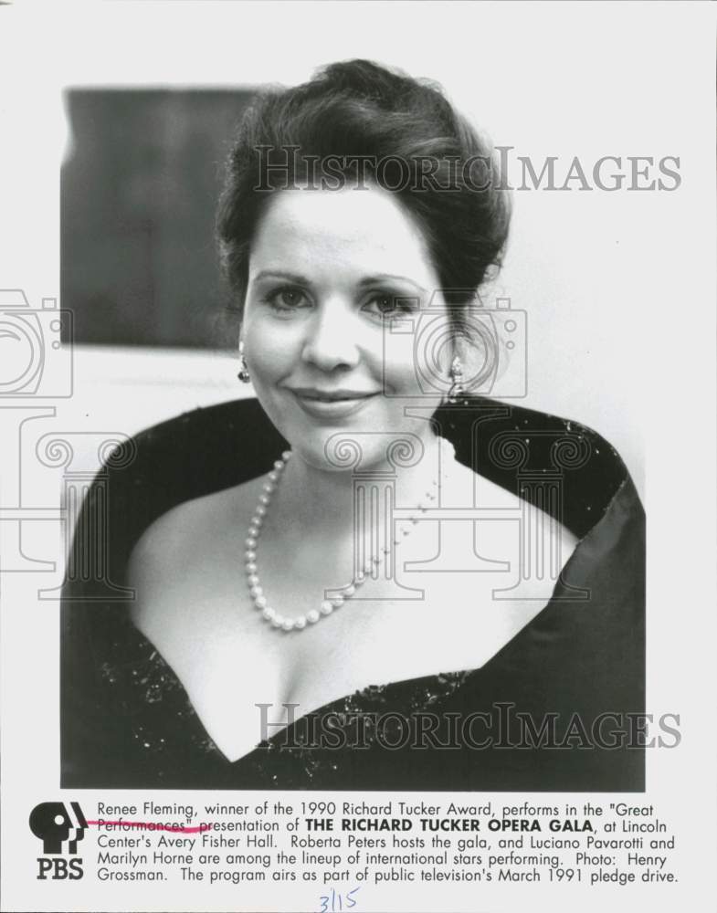 1991 Press Photo Soprano Renee Fleming - hpp42558- Historic Images