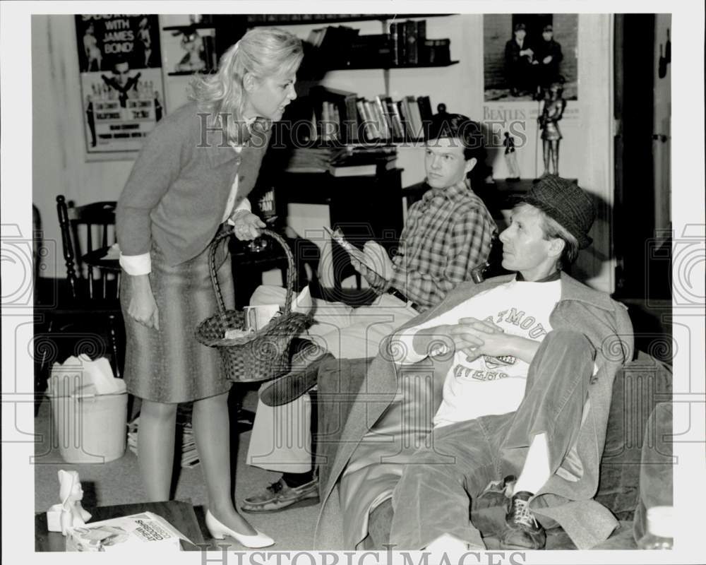 1990 Press Photo &quot;The Star-Spangled Girl&quot; Scene by Actors Theatre of Houston- Historic Images