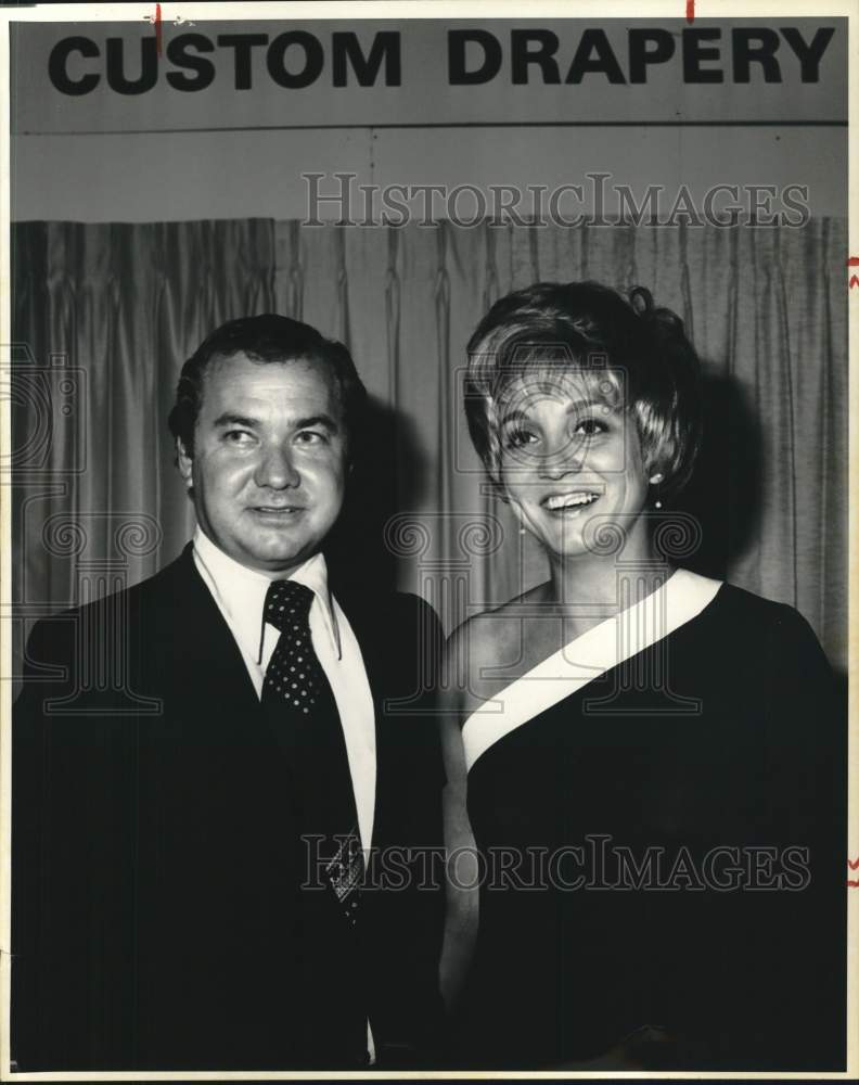 1973 Press Photo Former Astrodomain Vice President Don Vaughn and wife Barbara - Historic Images