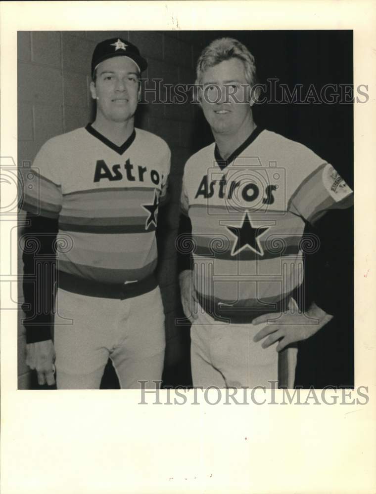 1986 Press Photo Astros All-Star pitchers Mike Scott and Dave Smith. - hps01536 - Historic Images