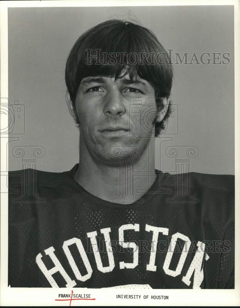 1974 Press Photo University of Houston football player Frank Scalise. - Historic Images