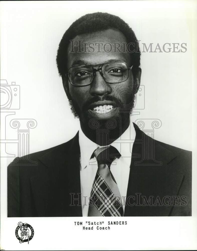 Press Photo Boston Celtics&#39; head basketball Tom &quot;Satch&quot; Sanders.- Historic Images