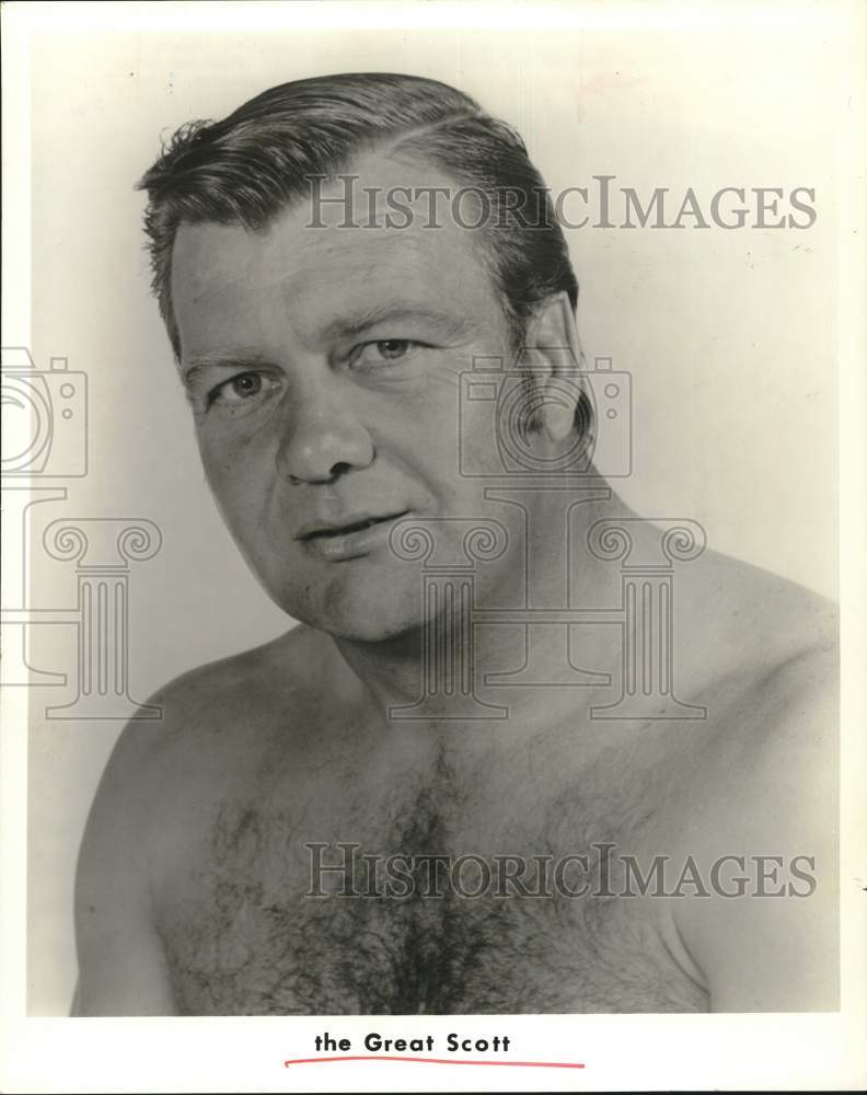 Press Photo Sandy Scott-The Great Scott wrestler - hps02225 - Historic Images