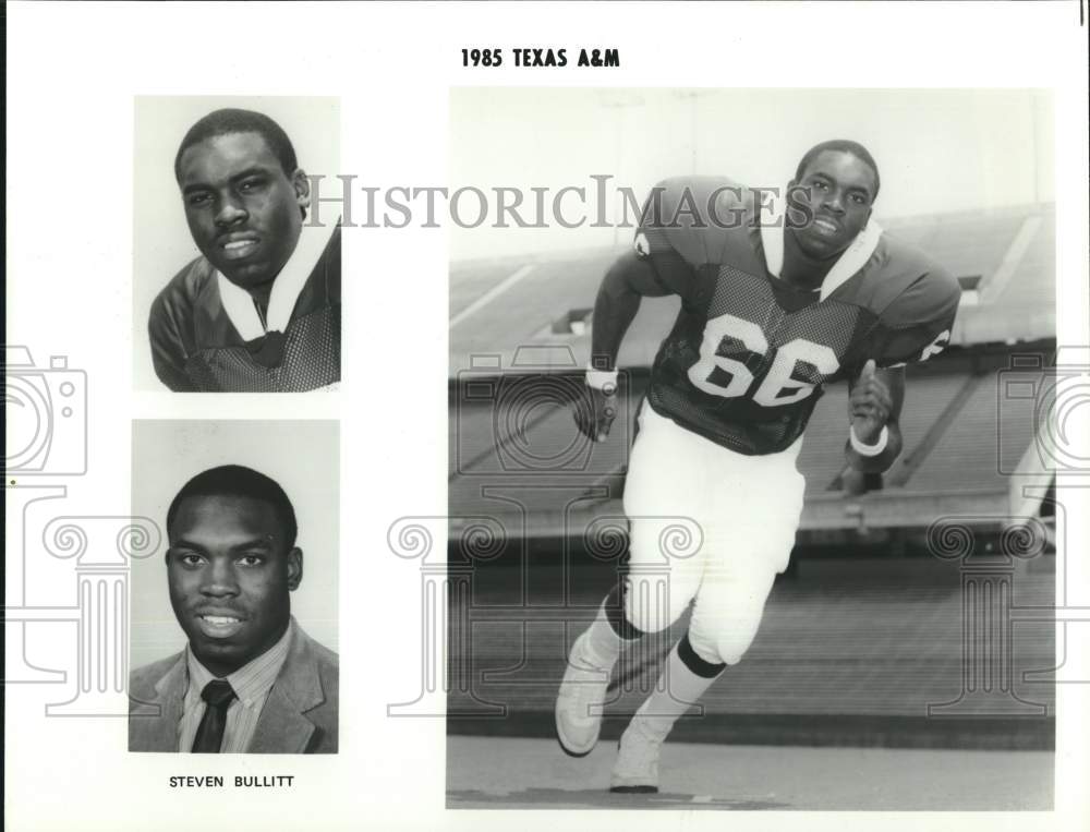 1985 Press Photo Texas A&amp;M football player Steven Bullitt. - hps02790- Historic Images