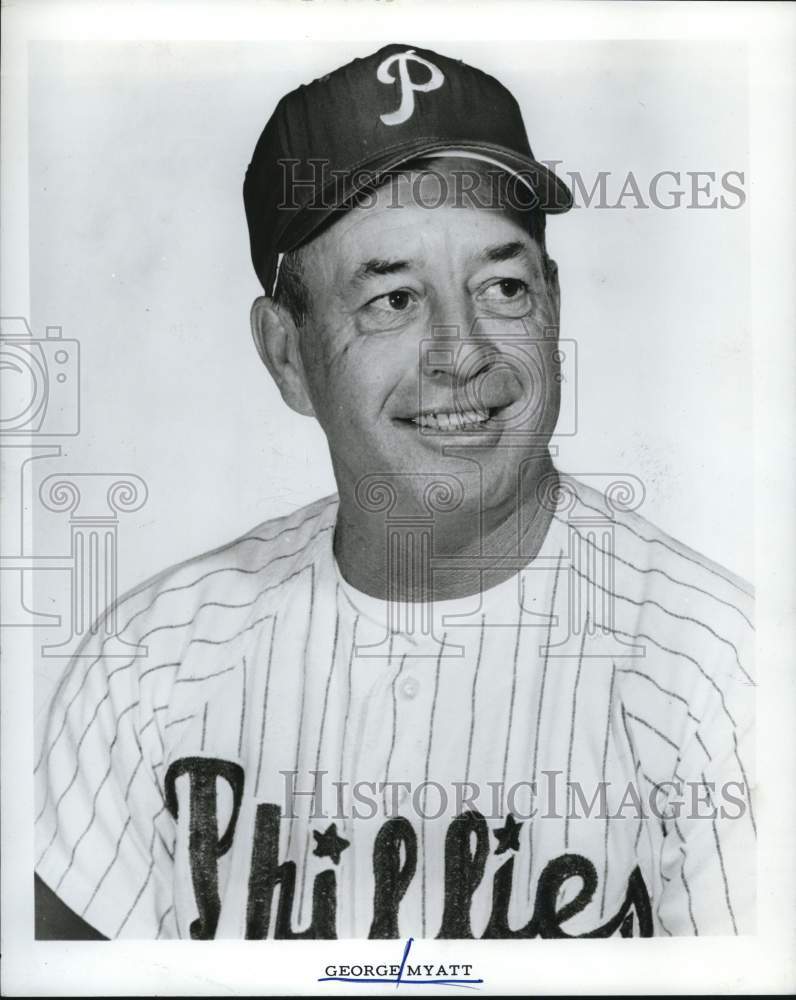 1966 Press Photo George Myatt, Philadelphia Phillies Baseball - hps06376- Historic Images