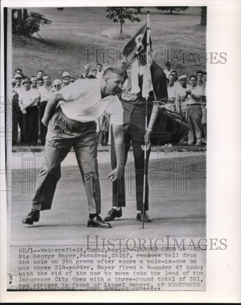 1963 Press Photo George Bayer, Golfer after Hole-in-One in Insurance City Open- Historic Images