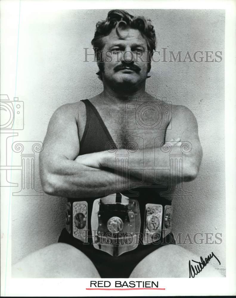 1972 Press Photo Wrestler Red Bastien - hps06583- Historic Images