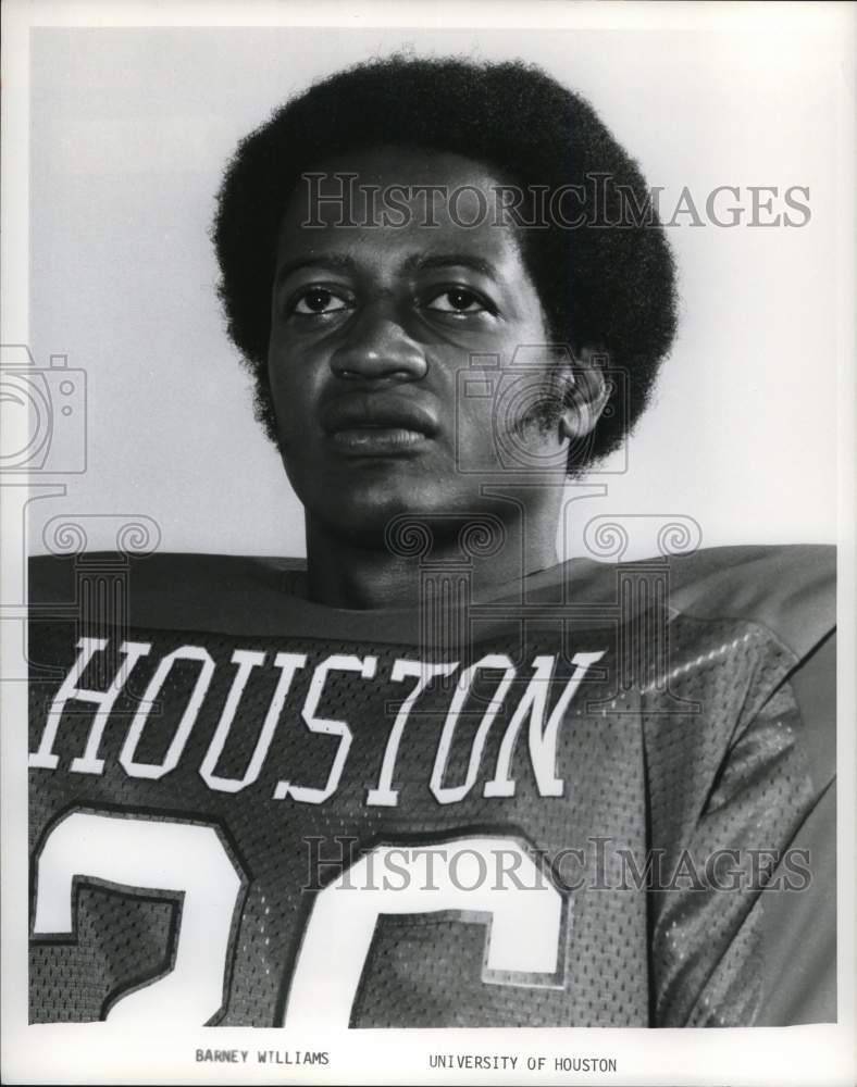 1977 Press Photo University of Houston football player Barney Williams.- Historic Images