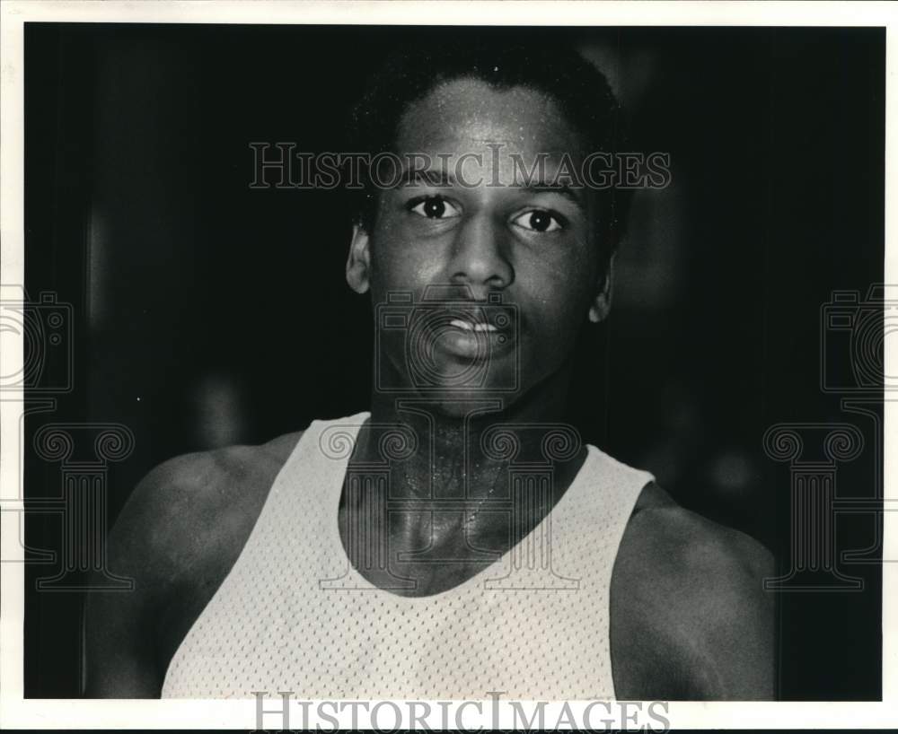 1985 Press Photo Eric Turner, Houston Rockets Basketball - hps07052 - Historic Images