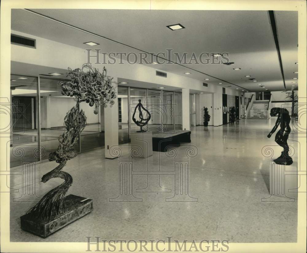 1963 Press Photo Sculptures in Main Foyer of the Arkansas Arts Center- Historic Images