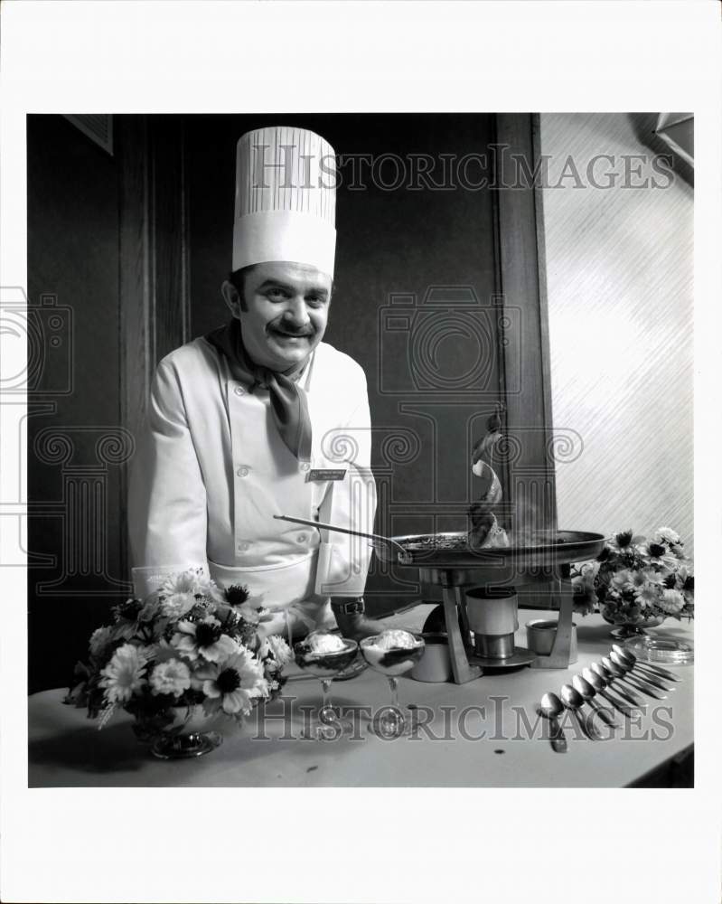 Press Photo Normand Michaud, Sous Chef at Sheraton, Houston - hps10089 - Historic Images